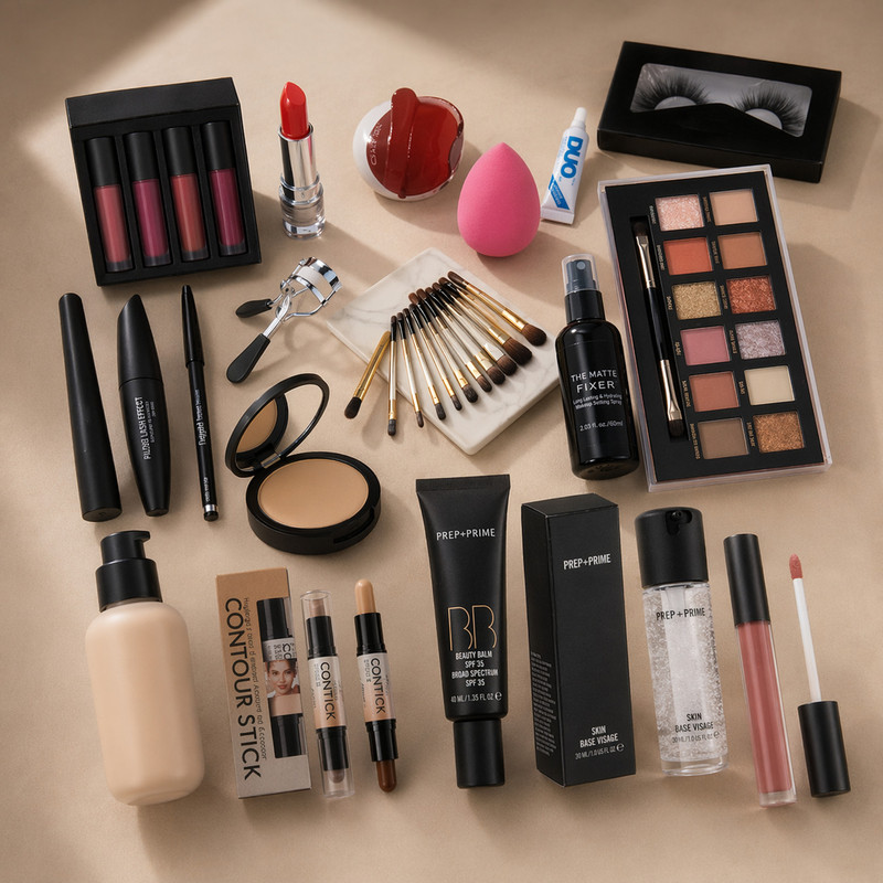coslane AQUAMATTE -Professional Waterproof & Longlasting Matte Finish Makeup Kit(Pack of 19)