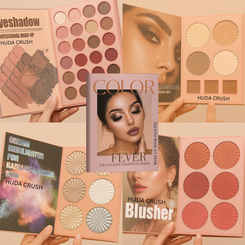 HUDA CRUSH Makeup Book Palette Eyeshadow, Blush, Highlighter, Conceal & Contour for Women
