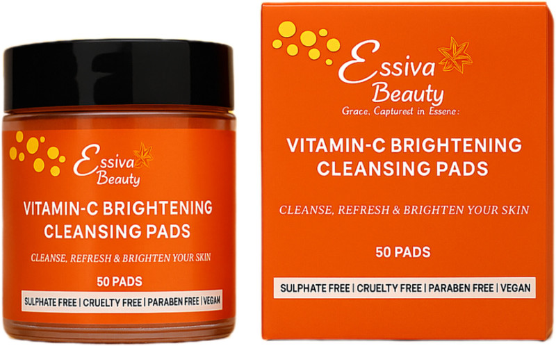 essiva beauty Vitamin C Brightening Cleansing Pads (50 pads)