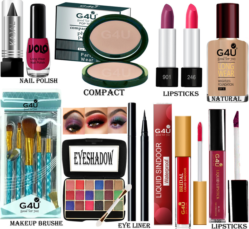 G4U PACK of 15 pcs Makeup Kit For Women, Party Wear new year special Kit 20N23D42(Pack of 15)