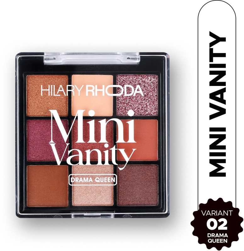 Hilary Rhoda Mini Vanity Makeup Kit | All-In-One Makeup Palette -28g (Drama Queen - Shade 02)