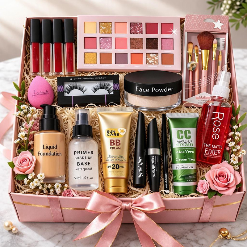 ROSEFLIX doting vision Premium Quality Face Makeup Combo Pack Of 12Pcs