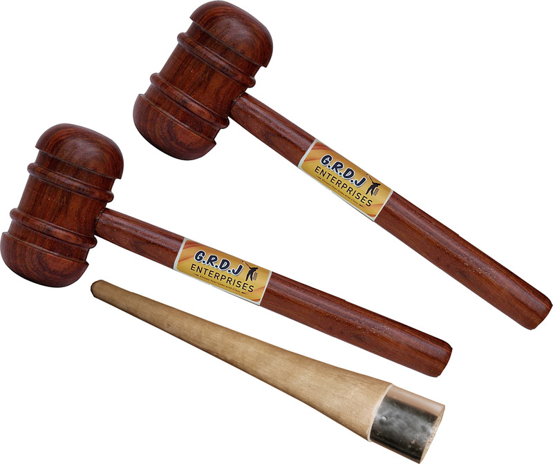 grdj enterprise Premium Wood Mallet(2X) & Gripper Cone(1x) Set, Heavy Duty(Combo Offer Set) Wooden Bat Mallet