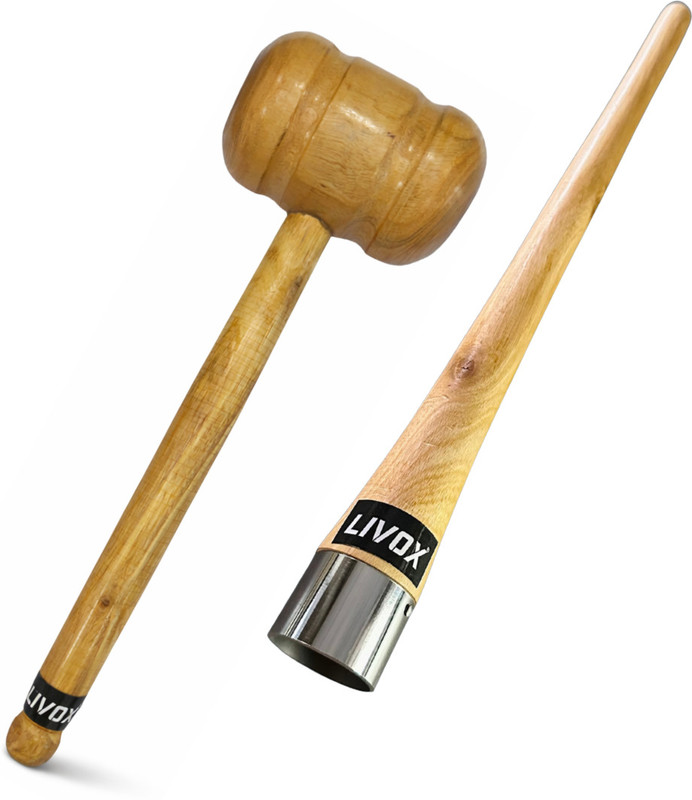 LIVOX Cricket Bat Knocking Hammer (mallet) With Gripper Cone And 1 bat Grip Super Tacky(Multicolor, Pack of 3)