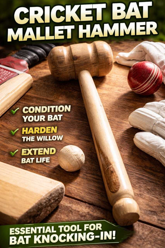 HammerMania Wooden Cricket Bat Mallet Wooden Bat Mallet