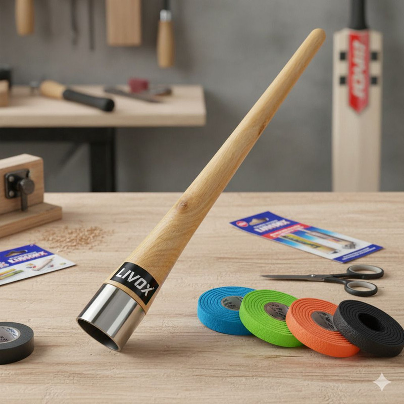 LIVOX Wooden Cricket Bat Mallet with wooden cone Wooden Bat Mallet