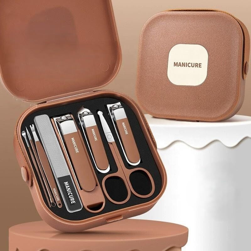AXU TRADERS 8-in-1 Manicure Pedicure Kit"Nail Clippers Set Stainless Steel