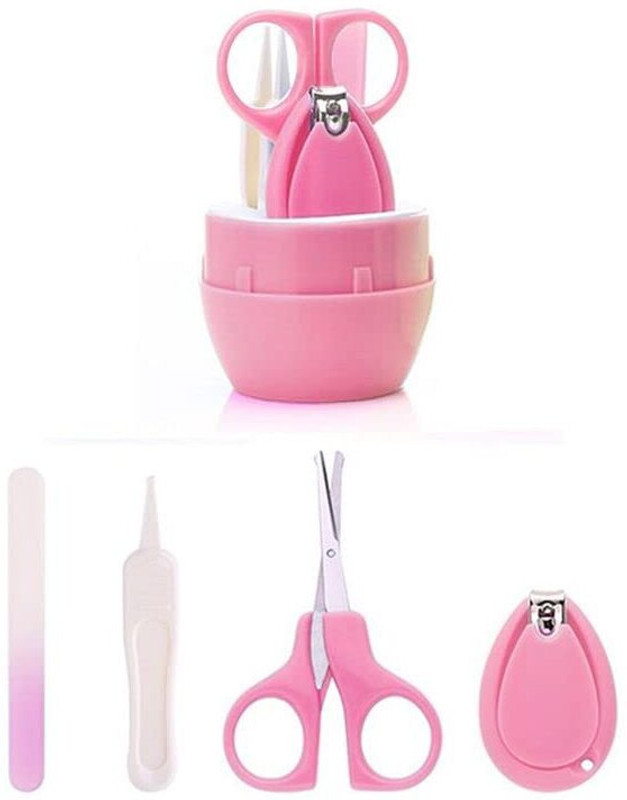 Neonate Care Baby, Infant and Toddler Pink Grooming Kit with Scissors Gift for Girls and Boys