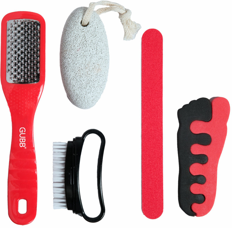 GUBB Pedicure Kit-Nail Cutter,Cleaning Brush,Pumice Stone,Callus Remover,Nail Buffer,Nail Spacer (7 in 1)(102 g, Set of 1)