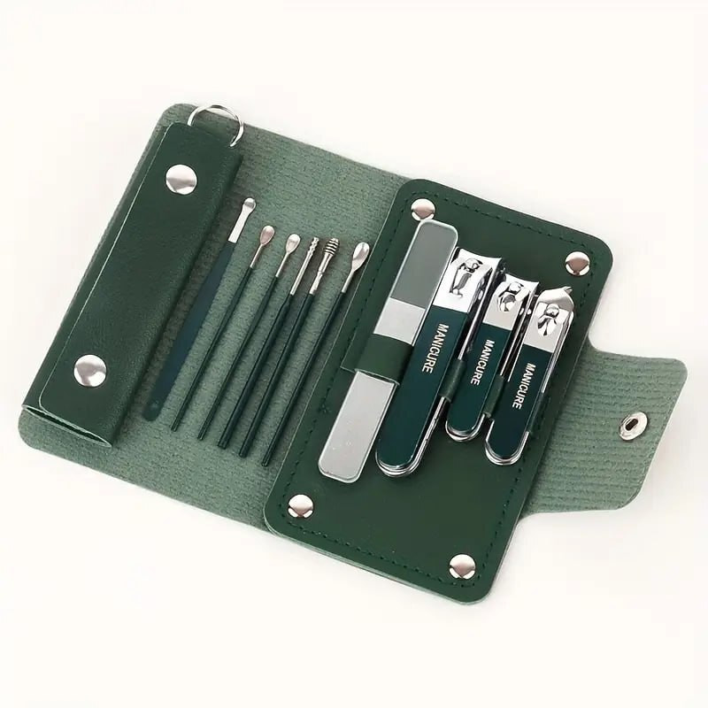 MSNB 10 in 1 Nail Clipper Set | Professional Manicure Pedicure Stainless Steel Kit