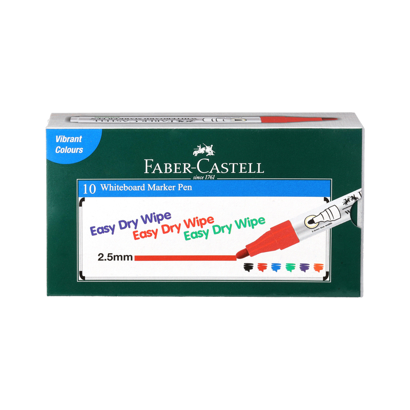 FABER-CASTELL Whiteboard Marker Red Box(Set of 10, Red)