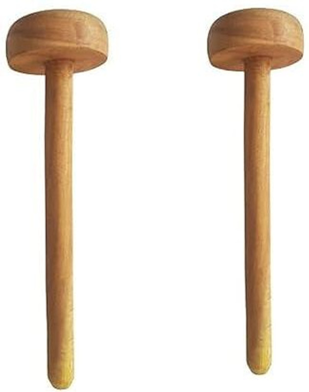 PADMAVATHI DISTRIBUTORS Wooden Smasher - Pappu Gutti - Wooden Churner - Stomper - Pounder- (Pack of 2) Kitchen Tool Set(Masher)