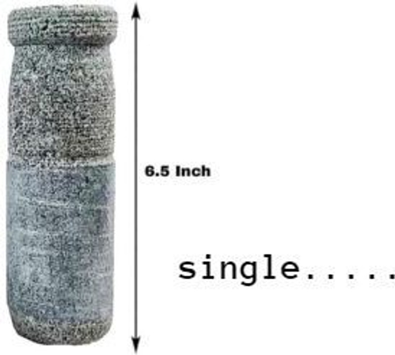 Anjalam Trade Kerala Stone100%Organic Stone Made Imam Dasta/Ohkli Musal/Kharal/Khalbatta/Okhli Stoneware Masher(Pack of 1)