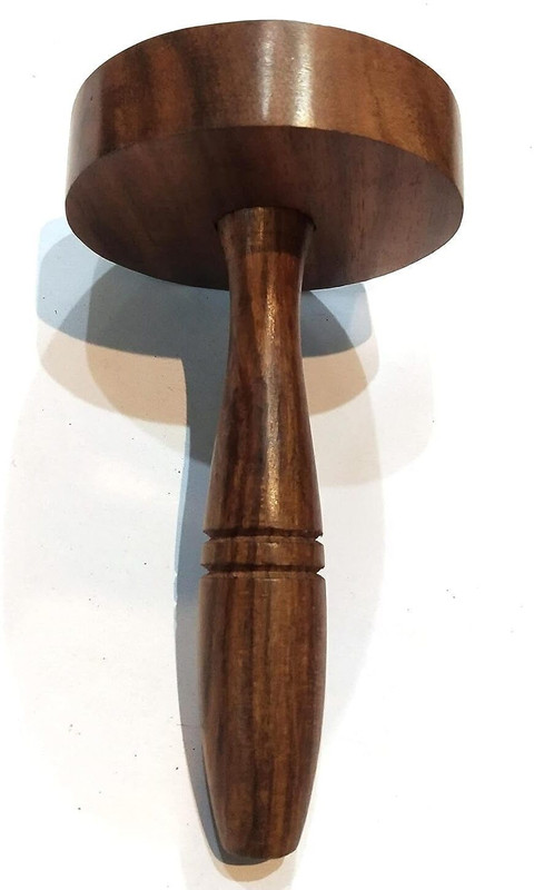 HAPY HAVEN Wooden Masher for Kitchen, Potato Masher,Roti Fluffer,Traditional Roti Datta. Wood Masher(Pack of 1)