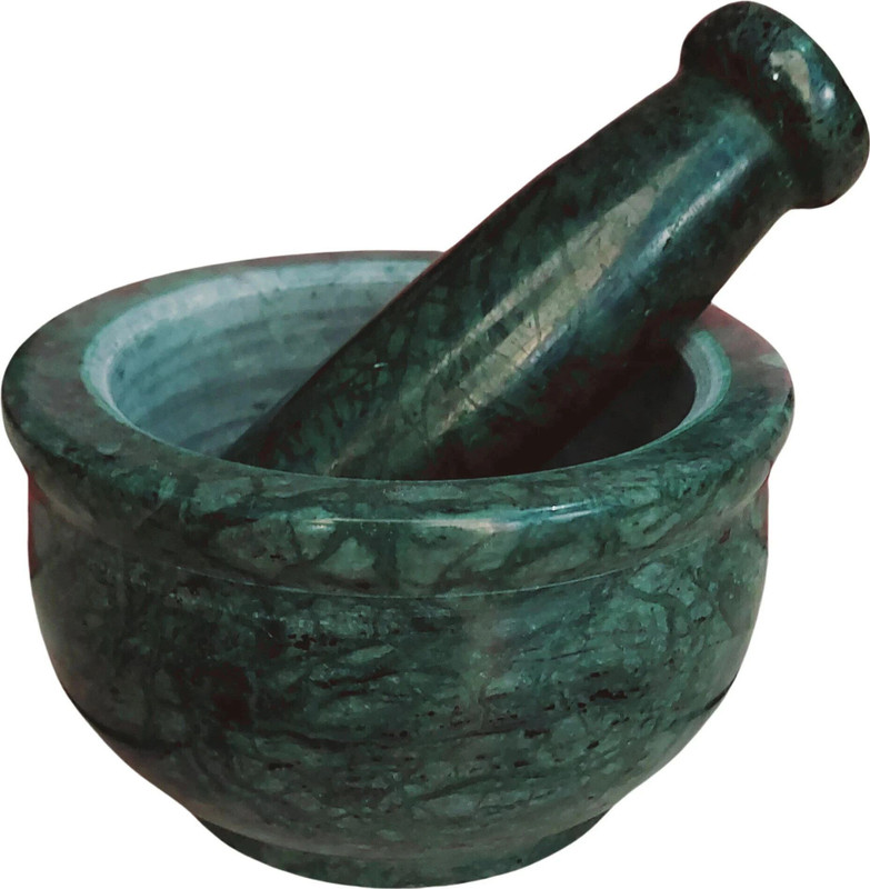 Milap Creation Granite Marble Mortar and Pestle Set, Khalbatta, Okhi, Imamdasta Stone Marble Masher(Pack of 1)