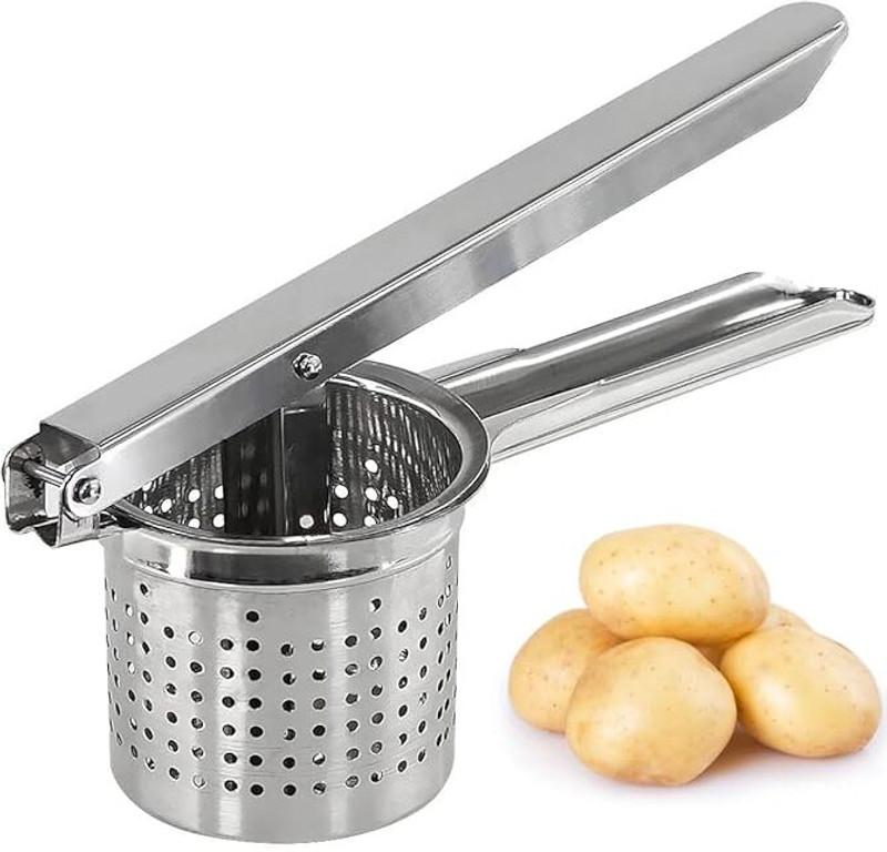 CKcollection Stainless Steel Potato Manual Masher & Press for Potatoes,Redish (Mooli) Stainless Steel Masher(Pack of 1)