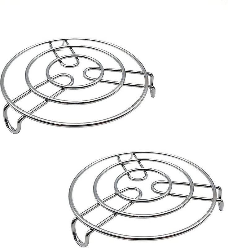 UTENCIL UNIVERSE Stainless Steel Trivet | Heat Resistant Hot Plate Dishes Holder Trivet Stainless Steel Masher(Pack of 2)