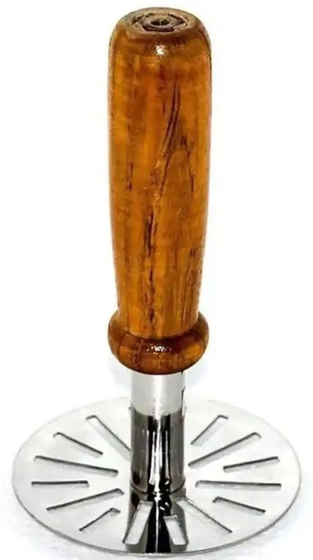 JAMTRUS Potato mash। Masher। Pav bhaji masher। Steel meshar। Vegetable masher Wood, Steel Masher(Pack of 1)