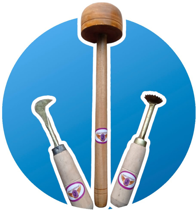 Jayam Traditional Combo Pack of Wood Potato Masher / Coconut Scrapper / Coconut Opener (Pack of3) Stainless Steel Masher(Pack of 3)