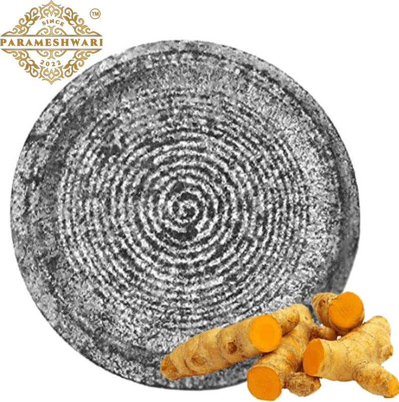 PARAMESHWARI Traditional 13cm Haldi/Chandan Rubbing Big Stone - Natural Skin Care Grinder Stoneware Masher(Pack of 1)