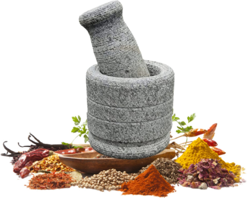 SSS Mortar & Pestle Sets Khalbatta okhli Masher / Kharal / Khalbatta / Imam Dasta Stoneware Masher