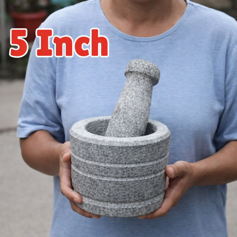 faizia khara/khalbatta/imam Dasta/ohkli musal/idi kallu/khal musal Stoneware Masher(Pack of 1)