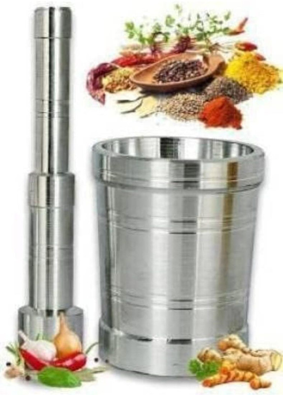 Dubey Okhli Masher & Mortar and Pestle Set Aluminium Masher(Pack of 1)