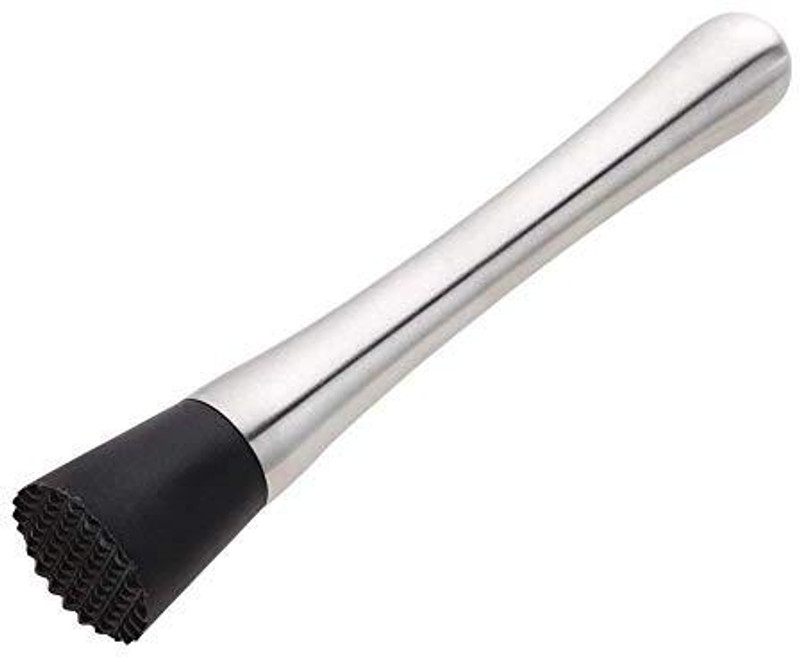 finality Cocktail Stainless Steel Bar Mixer Muddler Size-21cm Silver Color Carbon Steel Masher(Pack of 1)