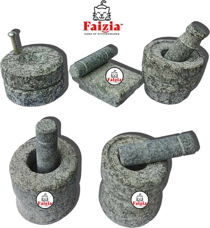 faizia Miniature Stone Kitchen Set, Pooja & Grahapravesam, Housewarming Set Stoneware Masher(Pack of 5)