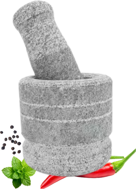 SSS mortle pestle stone kitchen tool Stoneware Masher(Pack of 1)