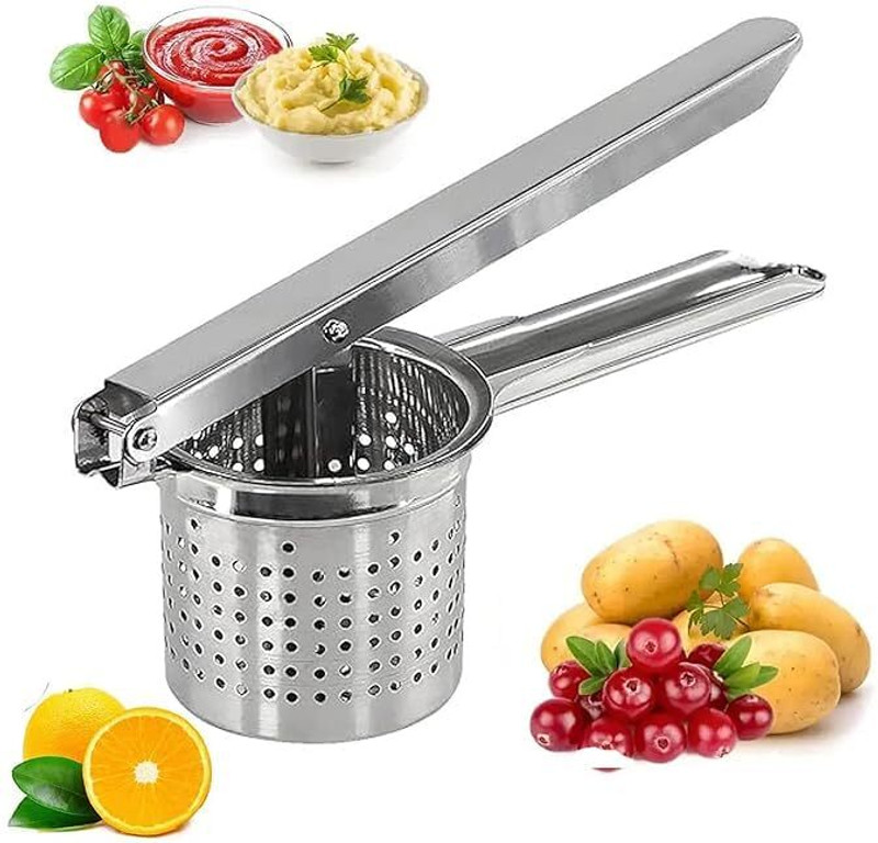 Sai Stainless Steel Potato Ricer Masher Manual Food Press Kitchen Tool Stainless Steel Masher(Pack of 1)