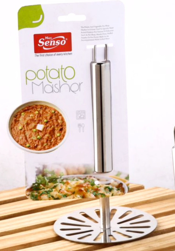 Max Senso Steel Potato Masher , Durable Pav Bhaji Masher , Food Grade Body Stainless Steel Masher(Pack of 1)