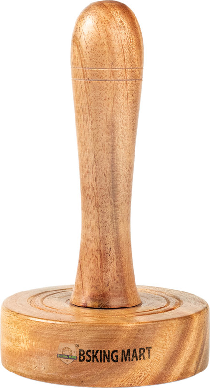 Bekner Wooden Masher for Kitchen, Potato Masher,Roti Fluffer,Traditional Roti Datta. Wood Masher(Pack of 1)