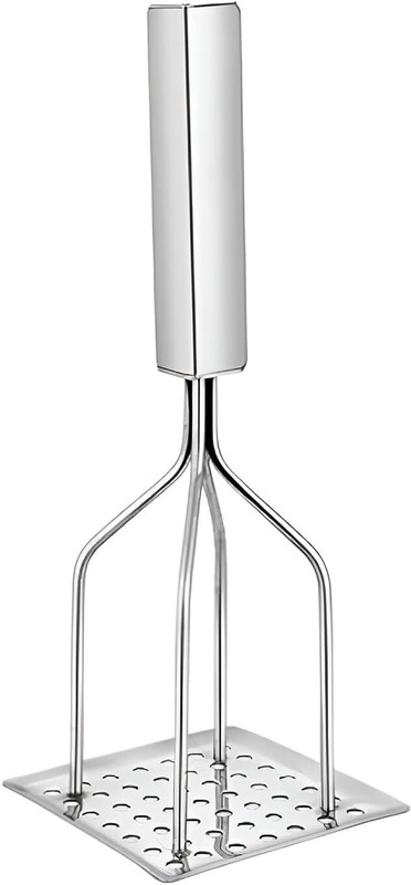 NOHUNT Stainless Steel Potato Masher Square Crown Vegetable Fruits Crusher Kitchen Tool Stainless Steel Masher(Pack of 1)
