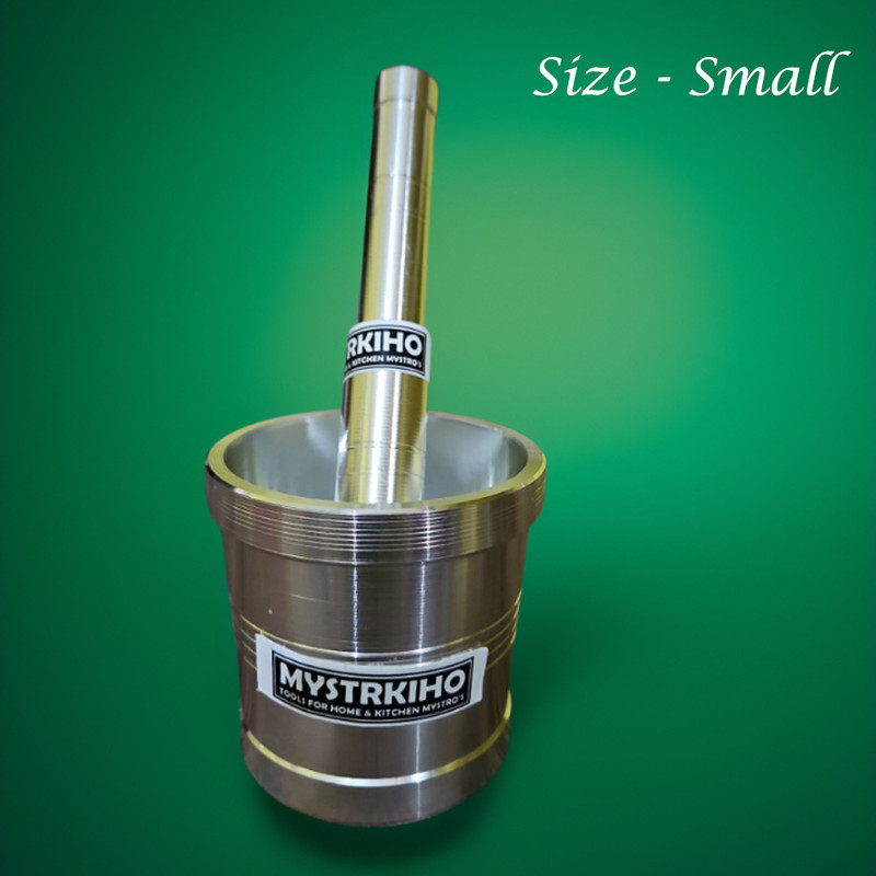 Mystrkiho Khalbatta Okhli Aluminium Khal Batta Imam dasta Okhli Musal Khallad Aluminium Masher(Pack of 1)