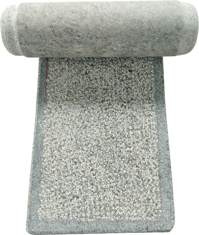 Yadav ammikallu Stone Mortar and Pestle Okhli Masher, Khalbatta Stone (10*6inches) Stoneware Masher(Pack of 1)