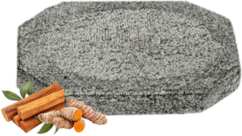 Cruzun 5" Inch Tumeric/Sandalwood Rubbing Stone Grinding Haldi Rubbing Stone Chandan Stoneware Masher(Pack of 1)