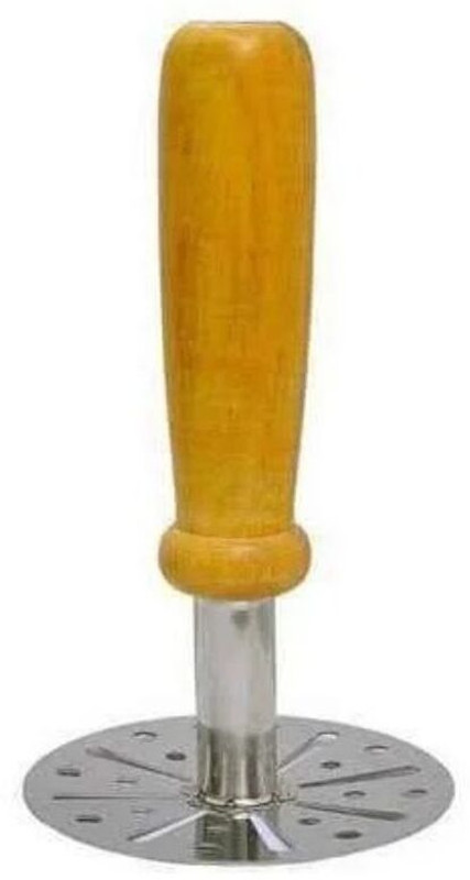 BCS TRADERS Stainless Steel Pav Bhaji Masher with Plastic Handle Stainless Steel Masher(Pack of 1)