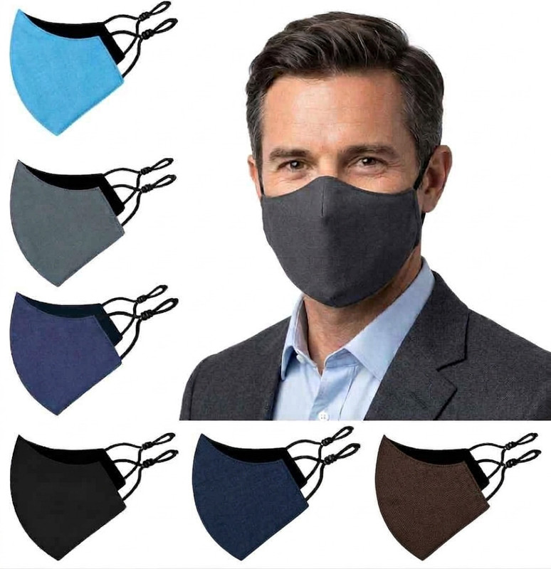 BILDOS 3 Layer Anti Pollution Mask 6 Pcs Super Breathable Cloth Mask with SMMS Filter Layer Reusable Cloth Mask With Melt Blown Fabric Layer(Multicolor, Free Size, Pack of 6)