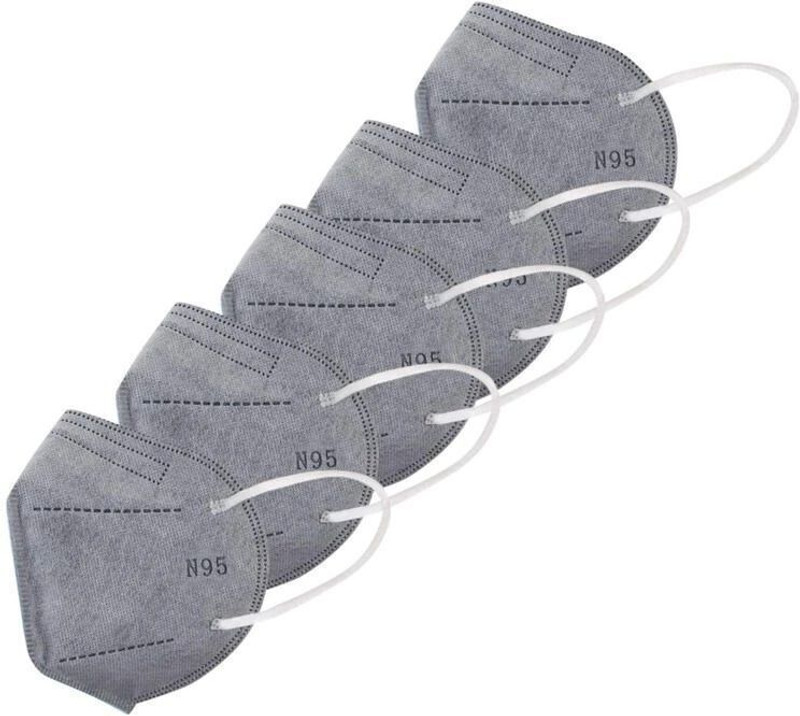 The Divine Exports N95 Mask (Washable,Reusable N95 Mask) N95 Mask (Washable,Reusable N95 Mask) mask Reusable, Washable(Black, Free Size, Pack of 10)