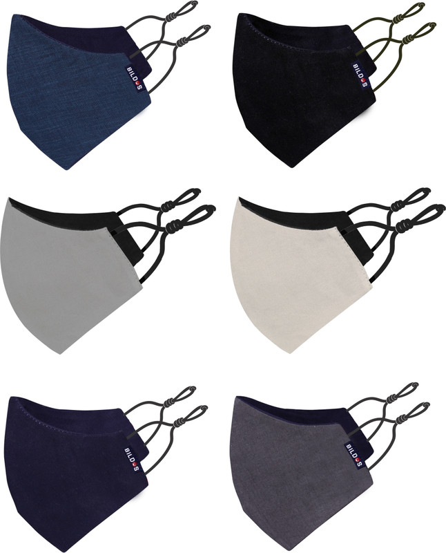 BILDOS Anti pollution Mask Cloth Mask(Free Size, Pack of 6)