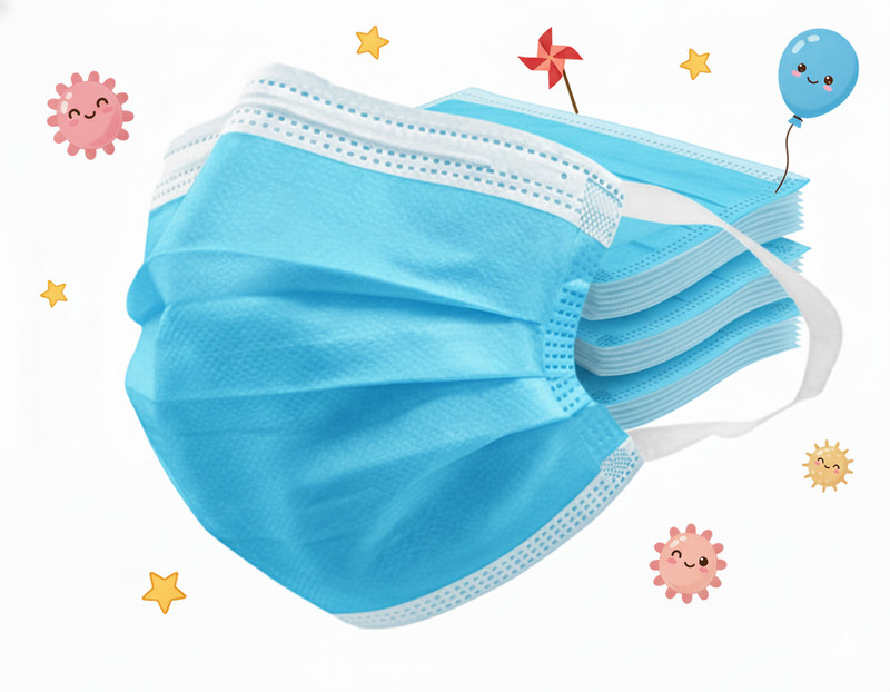 7SHIELD CE and ISO Certified Surgical mask with Extra soft Fabric ear loop and Inbuilt Plastic coated Nose pin disposable water resistant Blue unisex mask. 200pc softloop Water Resistant, Non-Washable, Non-Reusable Surgical Mask(Blue, Free Size, Pack of 200, 3 Ply)