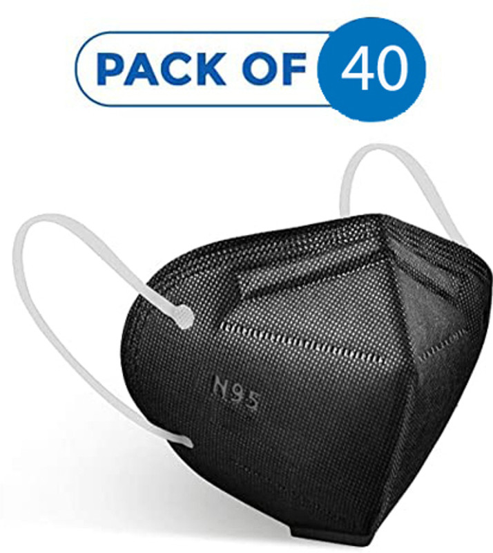 Vaghani N95/KN95 Reusable 5 Layer mask for Men ,Women(White, Free Size,40 Pcs) Washable Surgical Mask With Melt Blown Fabric Layer(White, Free Size, Pack of 40, 3 Ply)