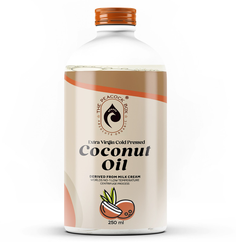THE PEACOCK BOX Extra Virgin Cold Pressed Coconut Oil For Skin, Hair and Cooking(250 ml)