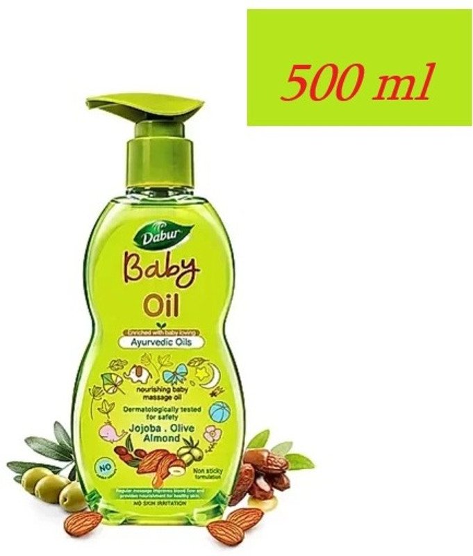 Dabur Baby Oil with Ayurvedic nourishing baby massage oil(500 ml)