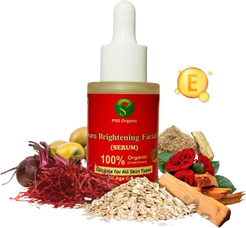 PSS ORGANIC With device of S Brightening Facial Oil Serum | All Age Group Suitable For All Skin Pack Of 1(30 ml)