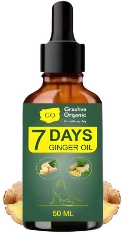 Grashva Organic 7 day Ginger Body Slimming Oil For Fat Reduce-Weight Loss , Body shaping Oil(30 ml)