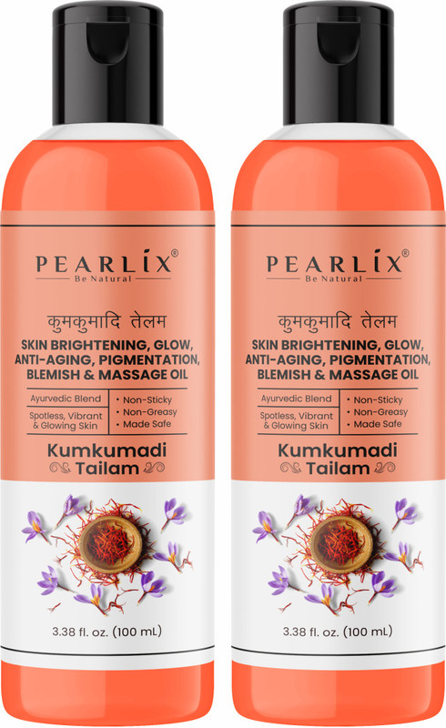 PEARLIX kumkumadi combo pack of massage oil_100ml(200 ml)