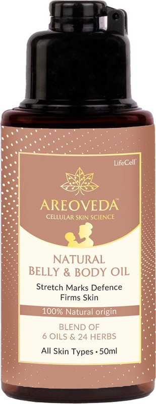Areoveda Natural Belly & Body Oil, Suitable for Stretch Marks(50 ml)