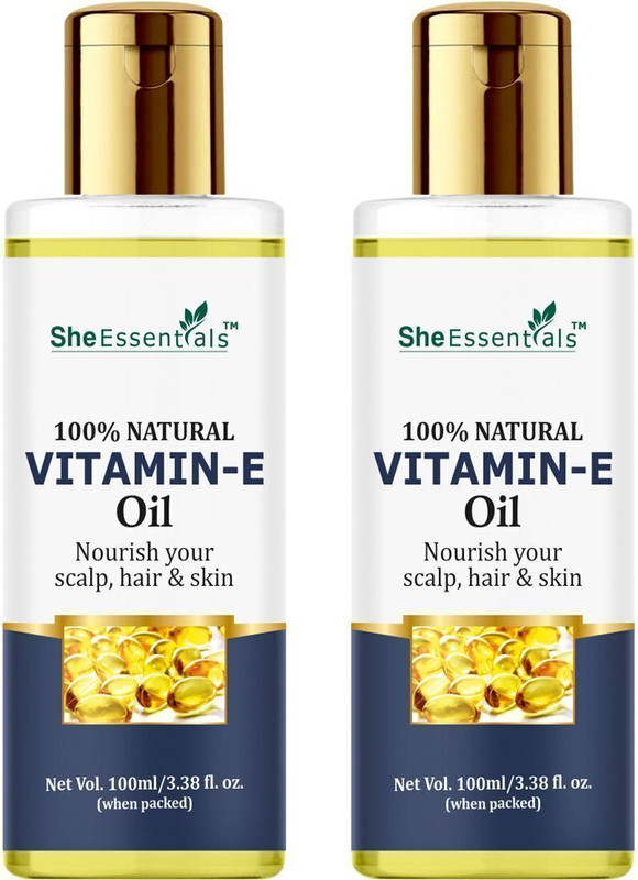 She Essentials Vitamin E Oil for Skin and Hair Care Combo(200 ml)
